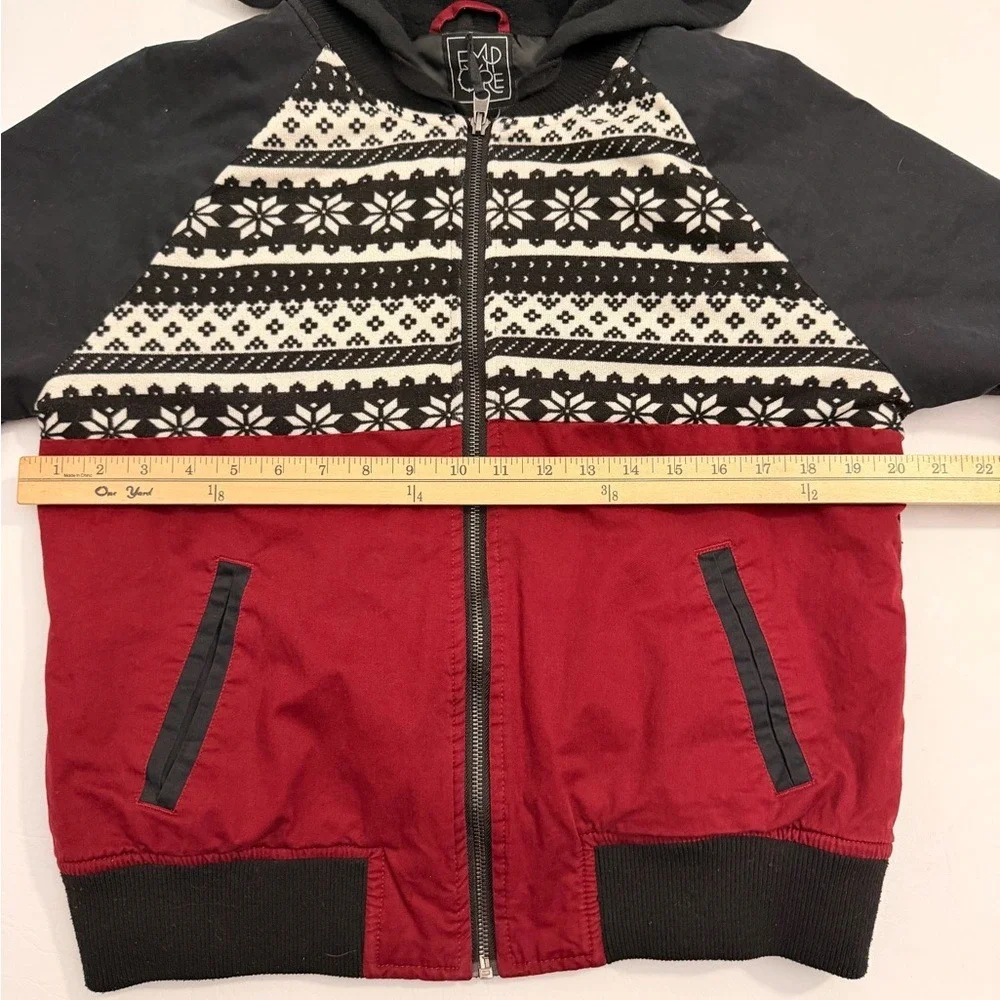 Empyre Black and Red‎ Patterned Jacket Size L